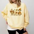 Spooky Halloween Book Lover Halloween Reading Goose Comfort Colors Sweatshirt Blue Spruce