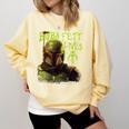 Star Wars The Book Of Boba Fett Neon Boba Fett Lives Poster Comfort Colors Sweatshirt Blue Spruce