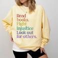 Stop Book Banning Pro Library Comfort Colors Sweatshirt Blue Spruce