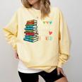 My Summer Is All Booked Book Reading Book Lover Comfort Colors Sweatshirt Blue Spruce