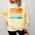 I Survived Reading Banned Books All I Got Was Smarter Comfort Colors Sweatshirt Blue Spruce