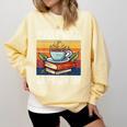 That's What I Do I Read Books Drink Coffee And I Know Things Comfort Colors Sweatshirt Blue Spruce