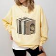 Tiny Portals Big Stories Book Nook Fantasy Gateway Comfort Colors Sweatshirt Blue Spruce