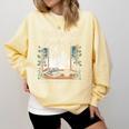 Tired Moms Book Club Coffee Chaos Chapters Book Lover Comfort Colors Sweatshirt Blue Spruce