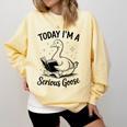 Today I'm A Serious Goose Animal Reading Book Lovers Comfort Colors Sweatshirt Blue Spruce Today I'm A Serious Goose Animal Reading Book Lovers Comfort Colors Sweatshirt Blue Spruce