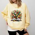 History Book Education Freedom Teacher Women Men Kids Comfort Colors Sweatshirt Blue Spruce