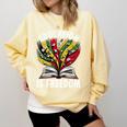History Education Is Freedom Books Black History Premium Tri-Blend Comfort Colors Sweatshirt Blue Spruce