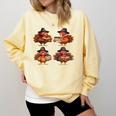 Turkey Reading Books Shirt Thanksgiving Turkey Bookworm Comfort Colors Sweatshirt Blue Spruce
