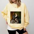 Unsociable And Taciturn Jane Austin Quote Book Classic Lit Comfort Colors Sweatshirt Blue Spruce