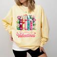 Valentine All Booked For Valentine Book Lovers Teacher Kid Comfort Colors Sweatshirt Blue Spruce