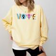 Vote Reproductive Right BLM Political Activism Lgbtq Book Comfort Colors Sweatshirt Blue Spruce