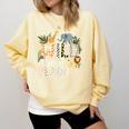 Wild About Reading Animals And Book Lovers Comfort Colors Sweatshirt Blue Spruce