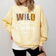 Wild About Reading Book Lover Bookworm Library Day Comfort Colors Sweatshirt Blue Spruce