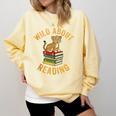 Wild About Reading Cute Leopard Teacher Kids Book Lover Comfort Colors Sweatshirt Blue Spruce Wild About Reading Cute Leopard Teacher Kids Book Lover Comfort Colors Sweatshirt Blue Spruce