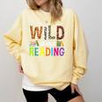 Wild About Reading Library Day Reading Books & Bookworm Comfort Colors Sweatshirt Blue Spruce Wild About Reading Library Day Reading Books & Bookworm Comfort Colors Sweatshirt Blue Spruce