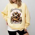 Wise Owl Reading Books Comfort Colors Sweatshirt Blue Spruce