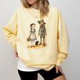 Wizard Of Oz Book Quote Scarecrow Dorothy Retro Drawing Comfort Colors Sweatshirt Blue Spruce