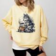 Wolf Reading Book Librarian Library Wolves Comfort Colors Sweatshirt Blue Spruce Wolf Reading Book Librarian Library Wolves Comfort Colors Sweatshirt Blue Spruce