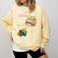 A Woman Cannot Survive On Books Alone She Also Needs Yarn Comfort Colors Sweatshirt Blue Spruce A Woman Cannot Survive On Books Alone She Also Needs Yarn Comfort Colors Sweatshirt Blue Spruce