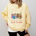 A Woman Cannot Survive On Books Alone She Needs Yarn Crochet Premium Tri-Blend Comfort Colors Sweatshirt Blue Spruce A Woman Cannot Survive On Books Alone She Needs Yarn Crochet Premium Tri-Blend Comfort Colors Sweatshirt Blue Spruce