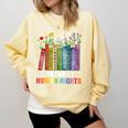 Women Floral Book Big Fan Of Human Rights Liberal Protest Comfort Colors Sweatshirt Blue Spruce Women Floral Book Big Fan Of Human Rights Liberal Protest Comfort Colors Sweatshirt Blue Spruce