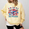 Women's Books Fireworks And Freedom Independence Day Book Lover Comfort Colors Sweatshirt Blue Spruce Women's Books Fireworks And Freedom Independence Day Book Lover Comfort Colors Sweatshirt Blue Spruce