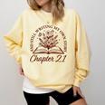 Women's Chapter 21 Book Readers Flower Lovers 21st Birthday Girls Comfort Colors Sweatshirt Blue Spruce Women's Chapter 21 Book Readers Flower Lovers 21st Birthday Girls Comfort Colors Sweatshirt Blue Spruce