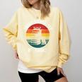 Women's Easily Distracted By Books Comfort Colors Sweatshirt Blue Spruce
