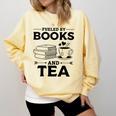 Women's Fueled By Books And Tea Book Lover Bookworm Reading Books Comfort Colors Sweatshirt Blue Spruce Women's Fueled By Books And Tea Book Lover Bookworm Reading Books Comfort Colors Sweatshirt Blue Spruce