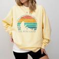 Women's Never Underestimate The Power Of A Girl With Book Reading Comfort Colors Sweatshirt Blue Spruce