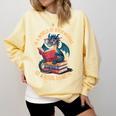 In A World Of Bookworms Be A Book Dragon Comfort Colors Sweatshirt Blue Spruce In A World Of Bookworms Be A Book Dragon Comfort Colors Sweatshirt Blue Spruce