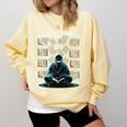 In A World Full Of Bookworms Be A Book Ninja Reading Reader Comfort Colors Sweatshirt Blue Spruce In A World Full Of Bookworms Be A Book Ninja Reading Reader Comfort Colors Sweatshirt Blue Spruce