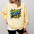 ZAP Comic Book Retro Artwork – Cartoon Collector Comfort Colors Sweatshirt Blue Spruce ZAP Comic Book Retro Artwork – Cartoon Collector Comfort Colors Sweatshirt Blue Spruce
