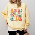 Anti Social Dog Moms Club Introvert Dog Mom Retro Men Women Comfort Colors Sweatshirt Butter
