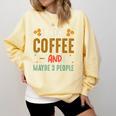 Coffee & Introvert Humor Tee Quote Cute Font Comfort Colors Sweatshirt Butter