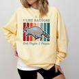 Introvert Raccoon Animal Lover Trash Panda Antisocial Retro Comfort Colors Sweatshirt Butter