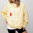 Introvert Socially Drained Battery Comfort Colors Sweatshirt Butter
