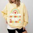 Introvert But Willing To Shape Your Behavior Comfort Colors Sweatshirt Butter