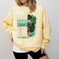 Introverted Murder Shows True Crime Lovers Introvert Comfort Colors Sweatshirt Butter