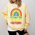It's Way Too Peopley Outside Anti Social Introvert Comfort Colors Sweatshirt Butter It's Way Too Peopley Outside Anti Social Introvert Comfort Colors Sweatshirt Butter