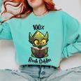 100 Book Goblin Cute Book Reader And Library Lover Comfort Colors Sweatshirt Butter