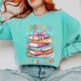 100 Days In The Books Cute Book 100 Days Of School Teachers Comfort Colors Sweatshirt Butter