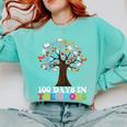 100 Days In The Books Reading Teacher 100th Day Of School Premium Tri-Blend Comfort Colors Sweatshirt Butter