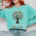 100 Days In The Books Tree Reading Teacher Student 100th Day Comfort Colors Sweatshirt Butter