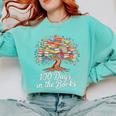 100th Day Of School Books Tree Reading Comfort Colors Sweatshirt Butter 100th Day Of School Books Tree Reading Comfort Colors Sweatshirt Butter