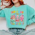 100th Day Of School Teacher 100 Days Coffee Books Comfort Colors Sweatshirt Butter