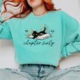1965 Chapter Sixty Book Cat Lover 60th Birthday For Men Women Comfort Colors Sweatshirt Butter