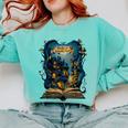 4 Books Are Portable Magic Bookish Reading Nerd Quote Comfort Colors Sweatshirt Butter