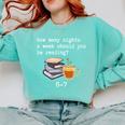 67 Read Every Night Quote For Book Lovers &Coffee Fans Comfort Colors Sweatshirt Butter