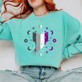 Ace Pride Book With Stars Moons And Magic Hand Comfort Colors Sweatshirt Butter